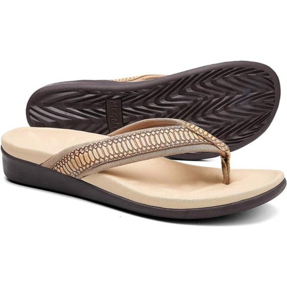 Orkii Womens Orthopedic Sandals for Plantar Fasciitis Feet, Best Orthotic Flip